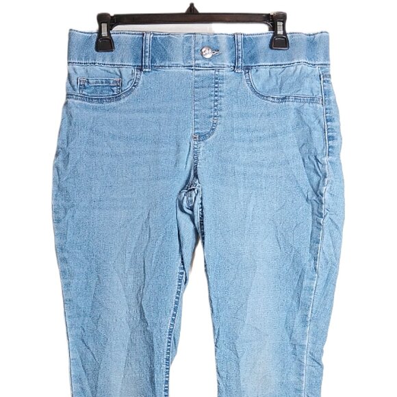 Lee Skinny Jeggings Womens Medium Pull On Mid Rise Light Wash Stretch Denim - Picture 2 of 4